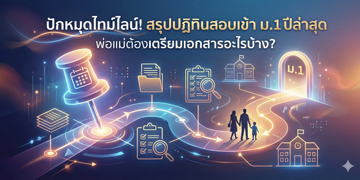 ปักหมุดไทม์ไลน์! สรุปปฏิทินสอบเข้า ม.1 ปีล่าสุด พ่อแม่ต้องเตรียมเอกสารอะไรบ้าง?