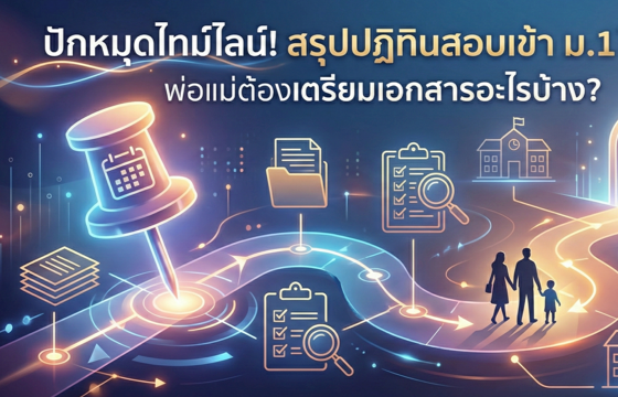 ปักหมุดไทม์ไลน์! สรุปปฏิทินสอบเข้า ม.1 ปีล่าสุด พ่อแม่ต้องเตรียมเอกสารอะไรบ้าง?